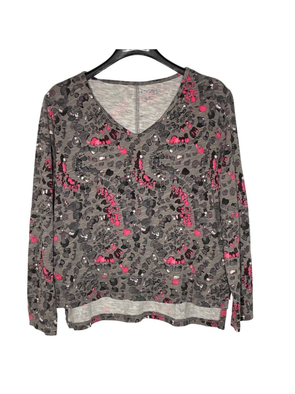 Escape by Habitat Abstract Paint Splatter Cotton Top Sz MED Boxy Artsy